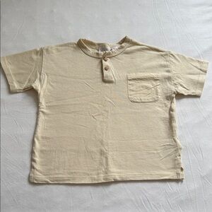 Zara Kids light Yellow Tan Button-Up Shirt Size 3 Years